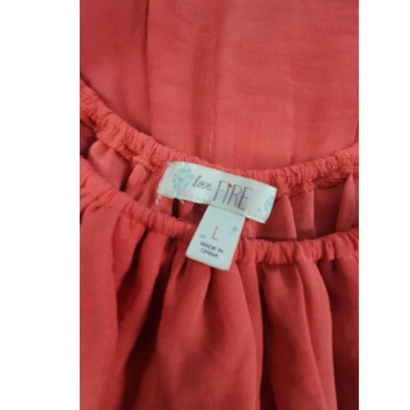 WOMEN Dress Love Fire Size Large - Sleeveless - Picture 3 of 4